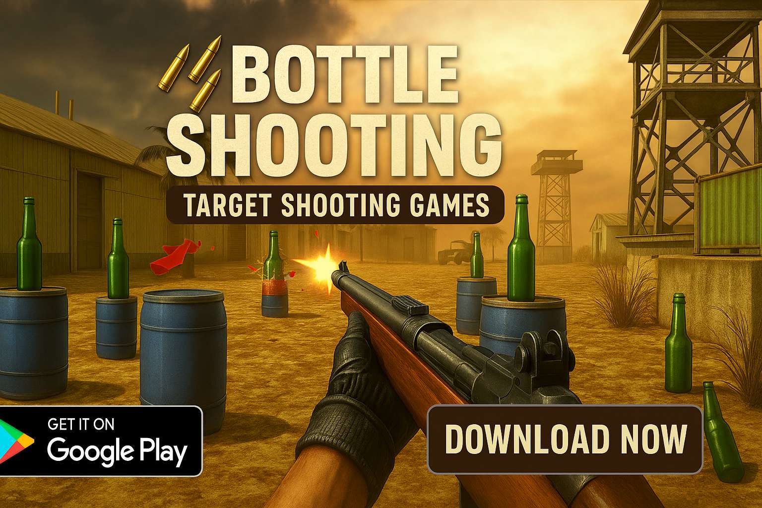 Crazy Bottle Gun Shoot Master